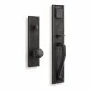 Signature Hardware Traeger 3-1/4 in. Knob Entrance Door Set Entrance Set in Antique Pewter