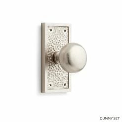 Signature Hardware Traeger 3 in. Knob Handle Dummy Interior Door Set in Dark Bronze