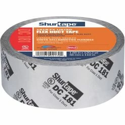 Shurtape DC 181 110m x 48mm Film and Acrylic Adhesive Duct and HVAC Film Tape in Silver