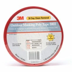 3M 54.8m x 48mm Outdoor Masking Poly Tape in Red