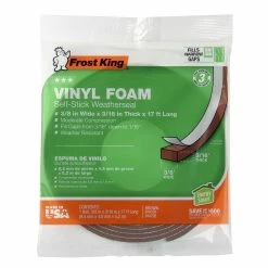 Thermwell Products 17 ft. Vinyl Foam Tape in Gray 4 Pack -Shurtape shop Query 658