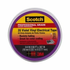3M 3/4 in. x 66 ft. PVC Color Coding Electrical Tape in Violet
